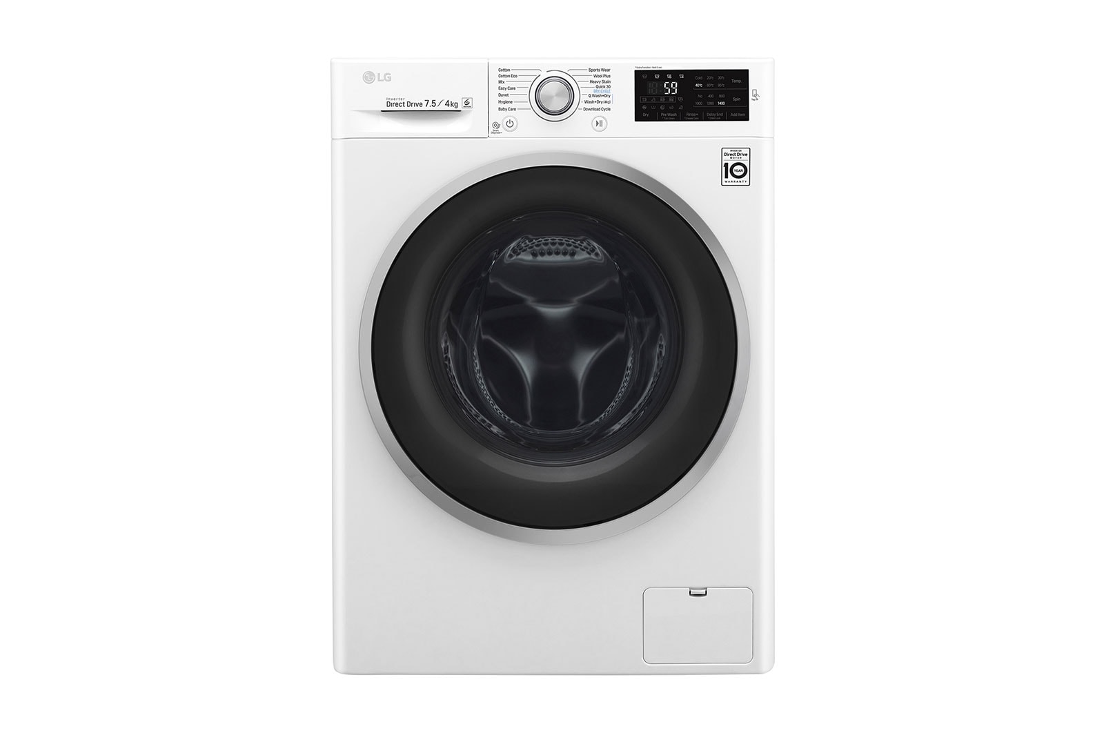 LG 7.5kg/4kg Front Loader Washer Dryer Combo with 6 Motion Direct Drive, WDC1475NCW