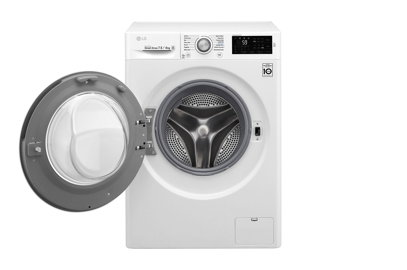 LG 7.5kg/4kg Front Loader Washer Dryer Combo with 6 Motion Direct Drive, WDC1475NCW