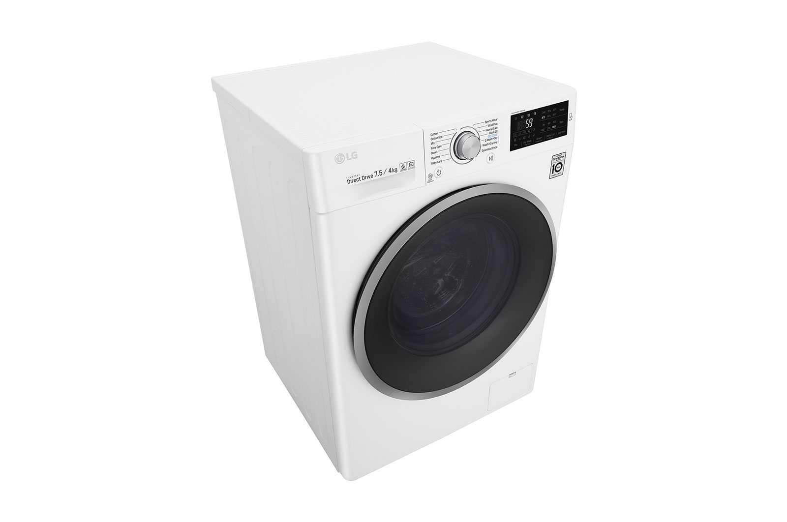 LG 7.5kg/4kg Front Loader Washer Dryer Combo with 6 Motion Direct Drive, WDC1475NCW