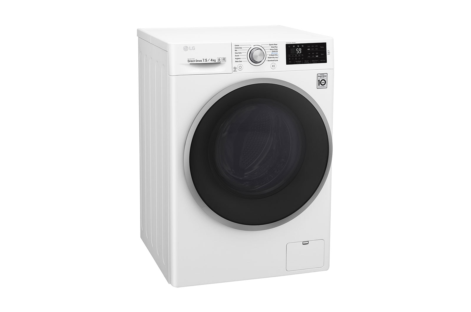 LG 7.5kg/4kg Front Loader Washer Dryer Combo with 6 Motion Direct Drive, WDC1475NCW