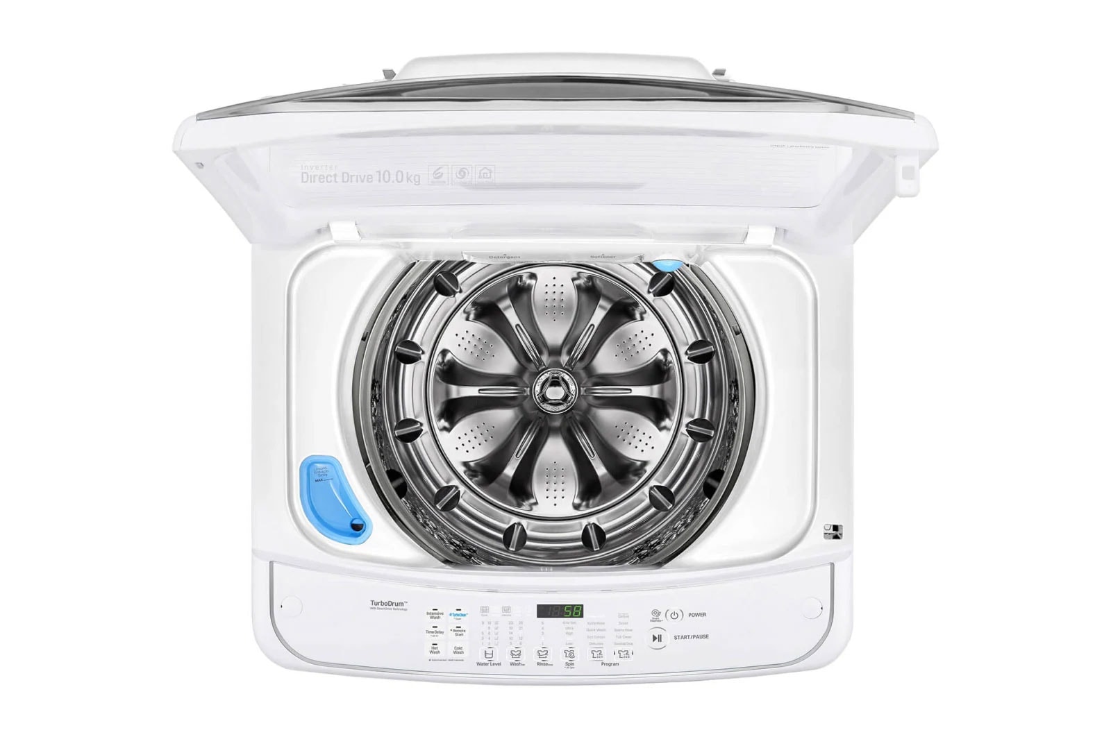 LG 10kg Top Load Washing Machine with TurboClean3D™, WTG1034WF