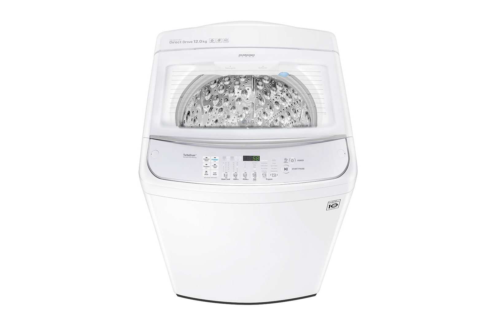 LG 12kg Top Load Washing Machine with TurboClean3D™, WTG1234WF