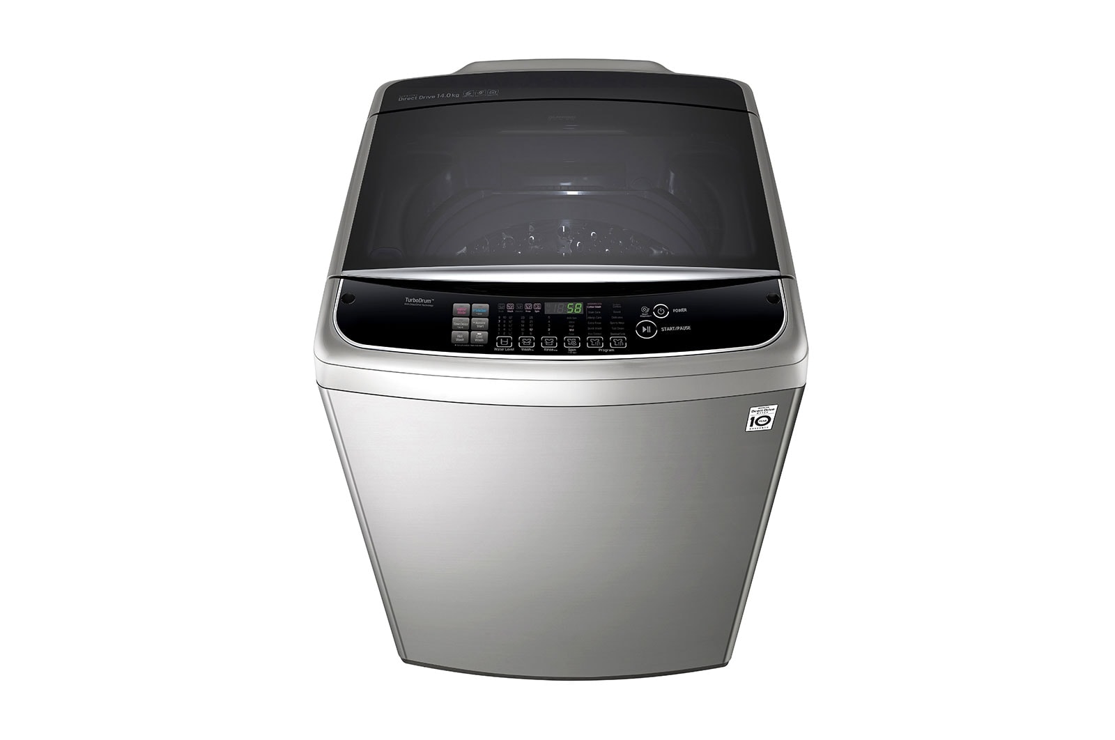 LG 14kg Top Load Washing Machine with TurboClean3D™ - Stone Silver Finish, WTG1434VHF