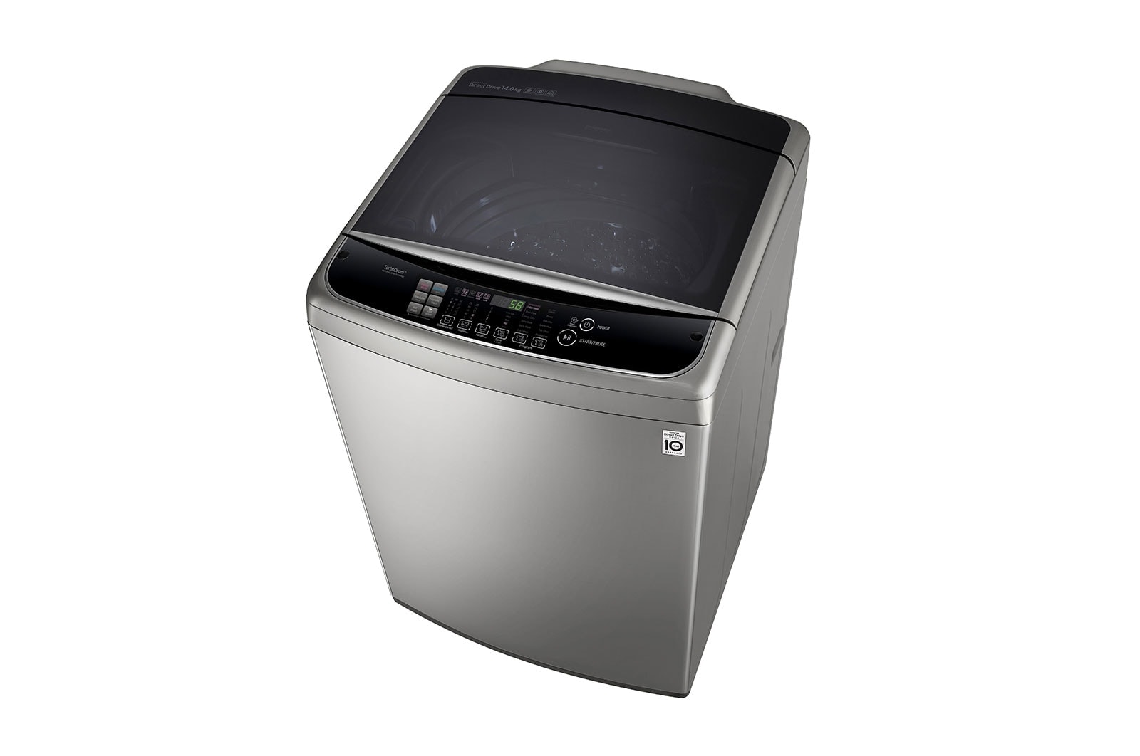 LG 14kg Top Load Washing Machine with TurboClean3D™ - Stone Silver Finish, WTG1434VHF