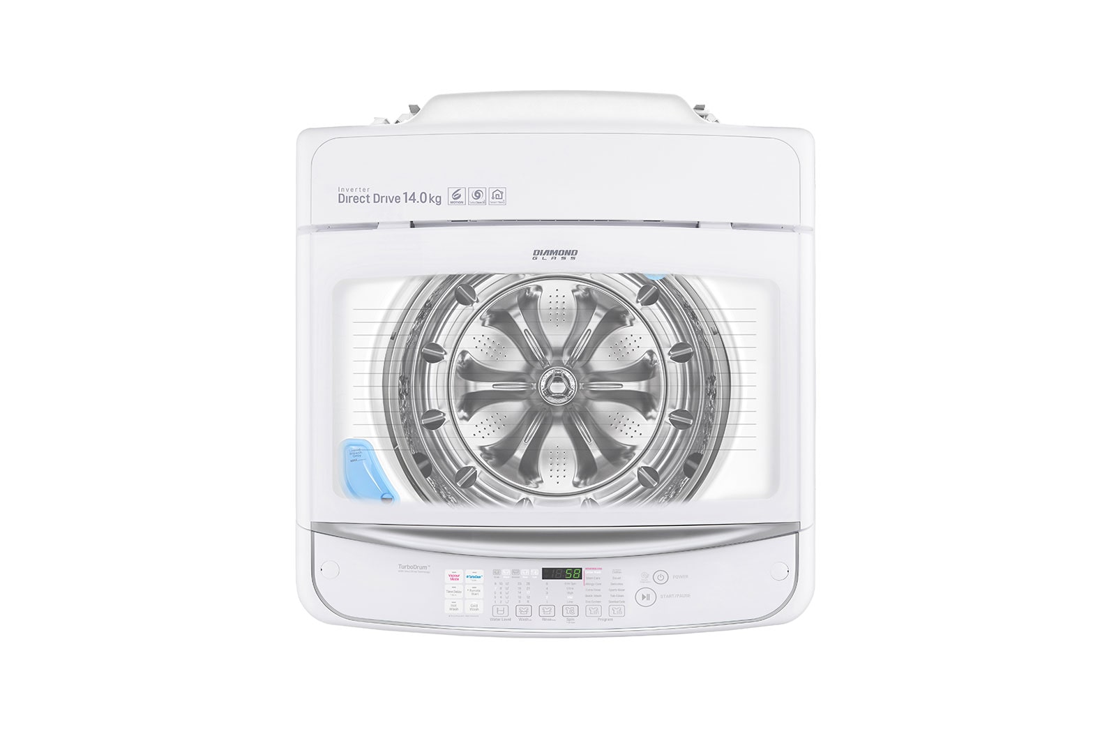 LG 14kg Top Load Washing Machine with TurboClean3D™, WTG1434WHF