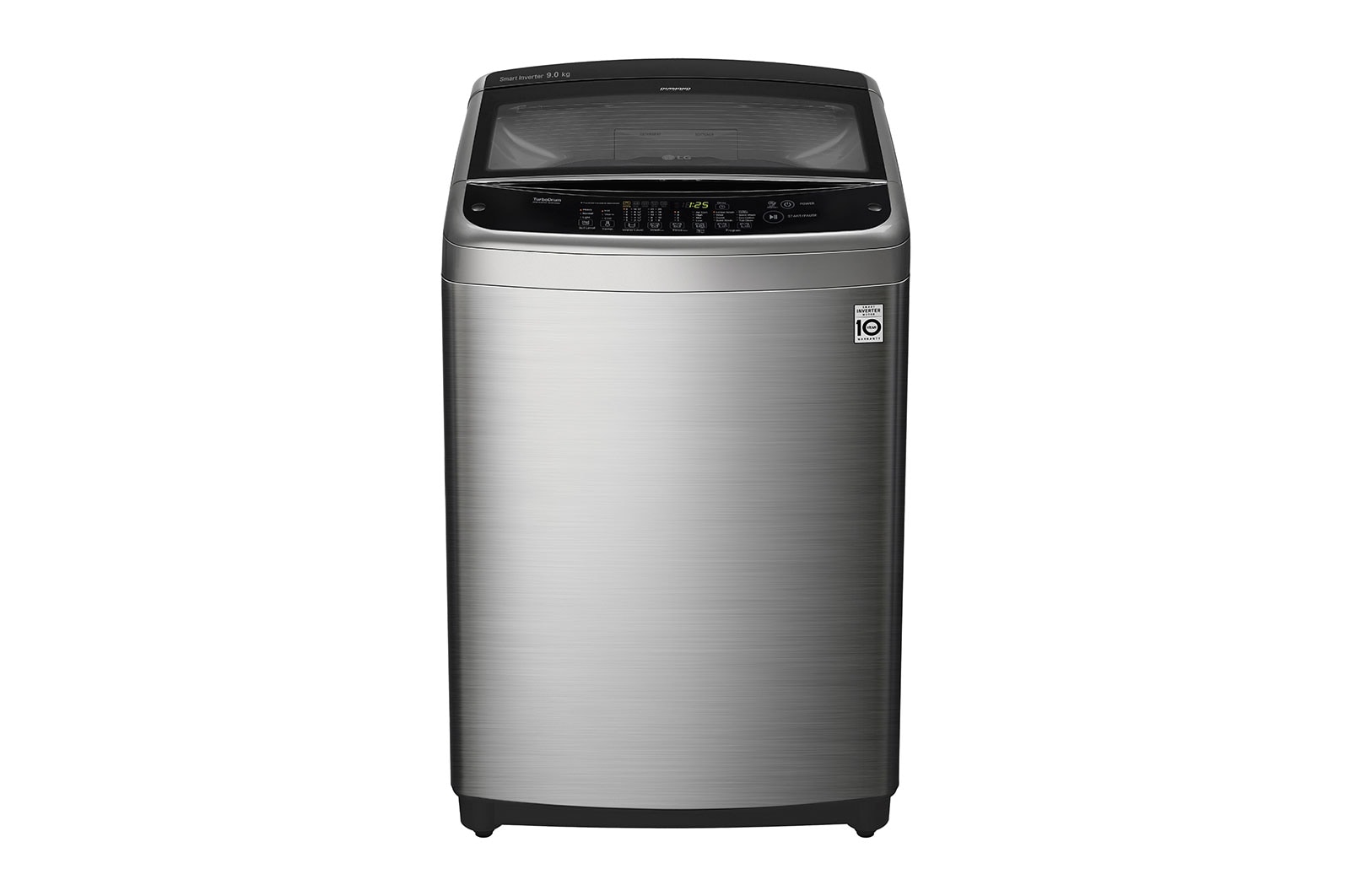 LG 9kg Top Load Washing Machine with Smart Inverter Control - Stainless Finish, WTG9020V