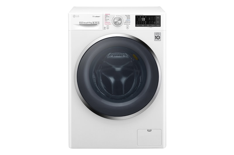 Front view of 9kg/5kg Front Load Washer Dryer Combo with True Steam® WTW1409HCW
