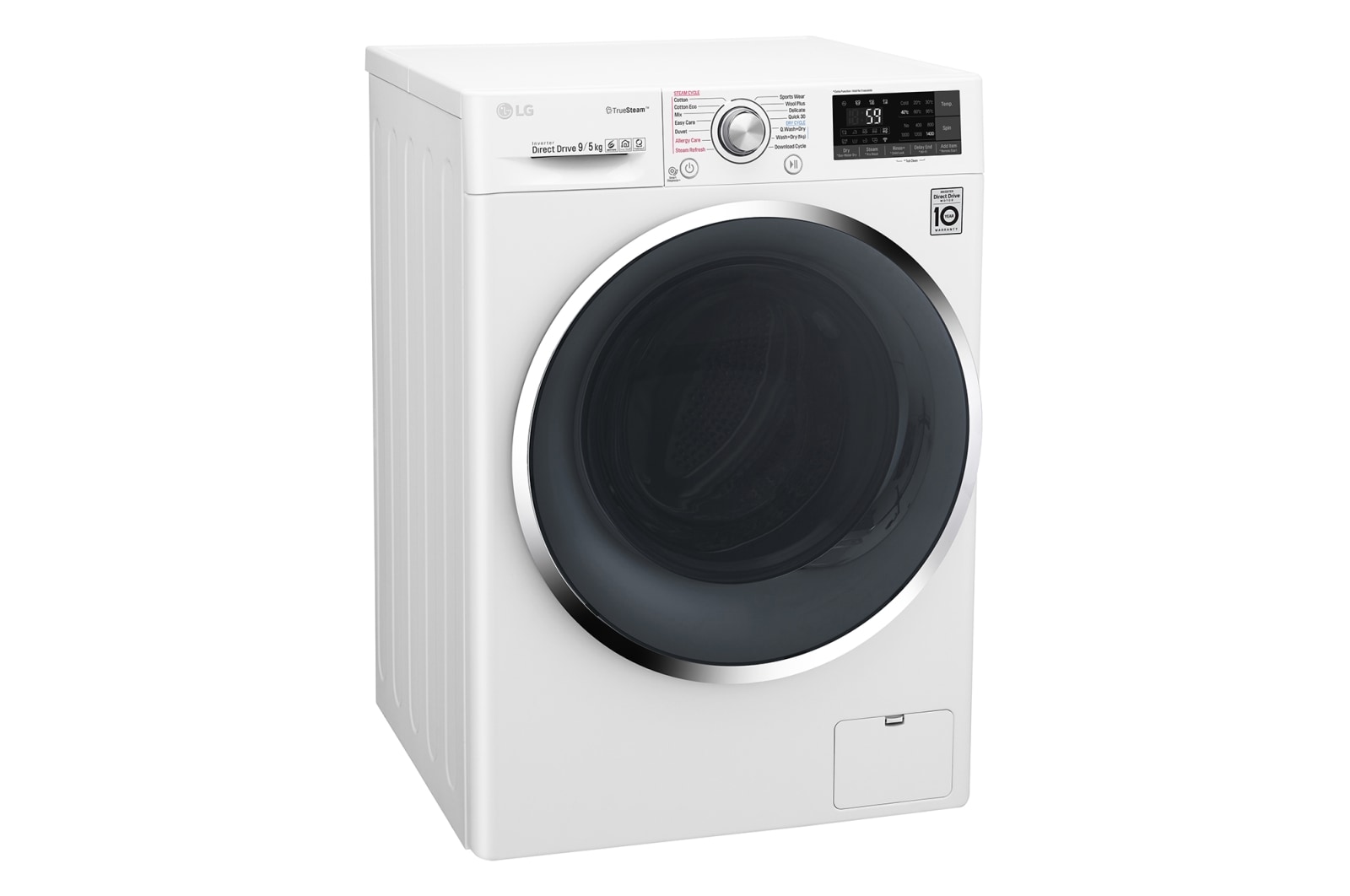 LG 9kg/5kg Front Load Washer Dryer Combo with True Steam®, WTW1409HCW