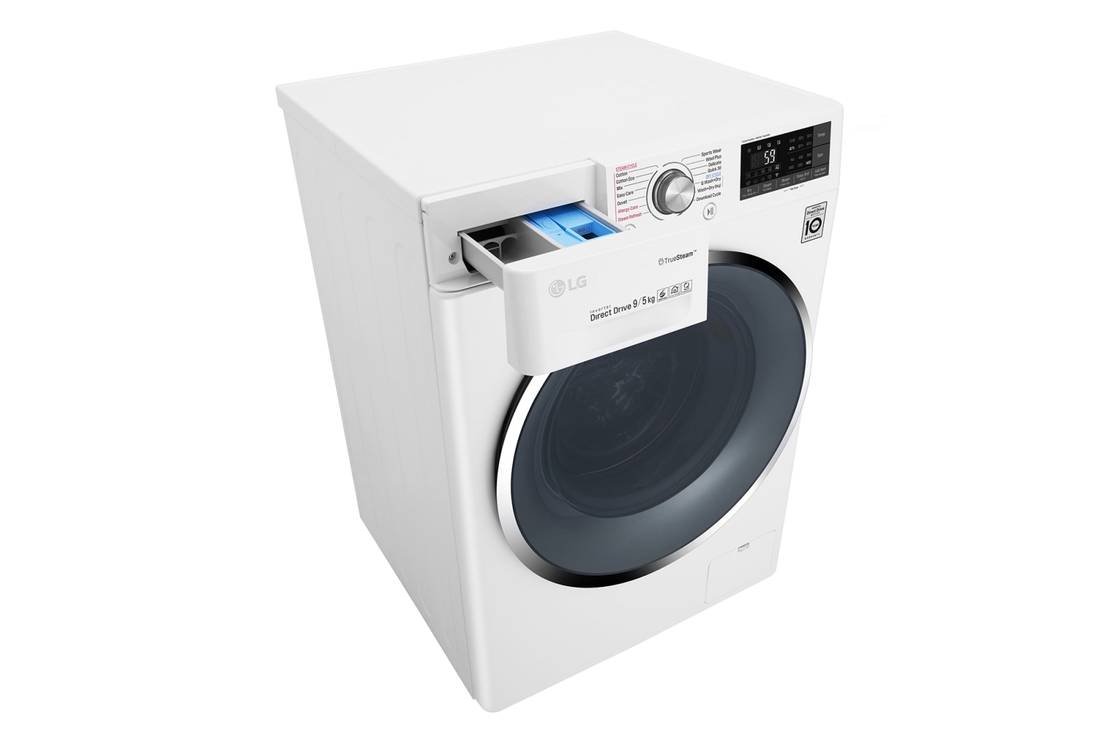 LG 9kg/5kg Front Load Washer Dryer Combo with True Steam®, WTW1409HCW