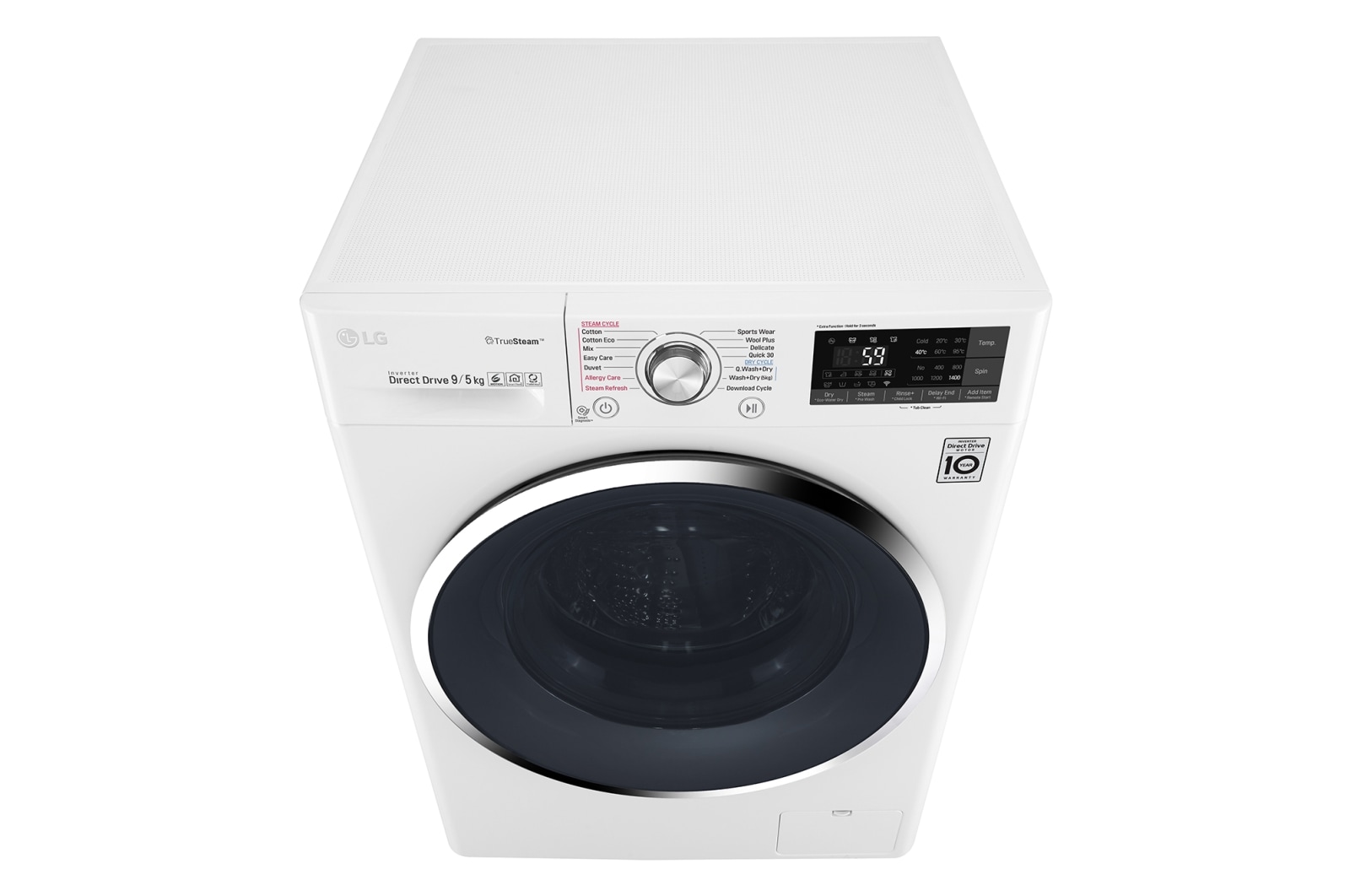 LG 9kg/5kg Front Load Washer Dryer Combo with True Steam®, WTW1409HCW