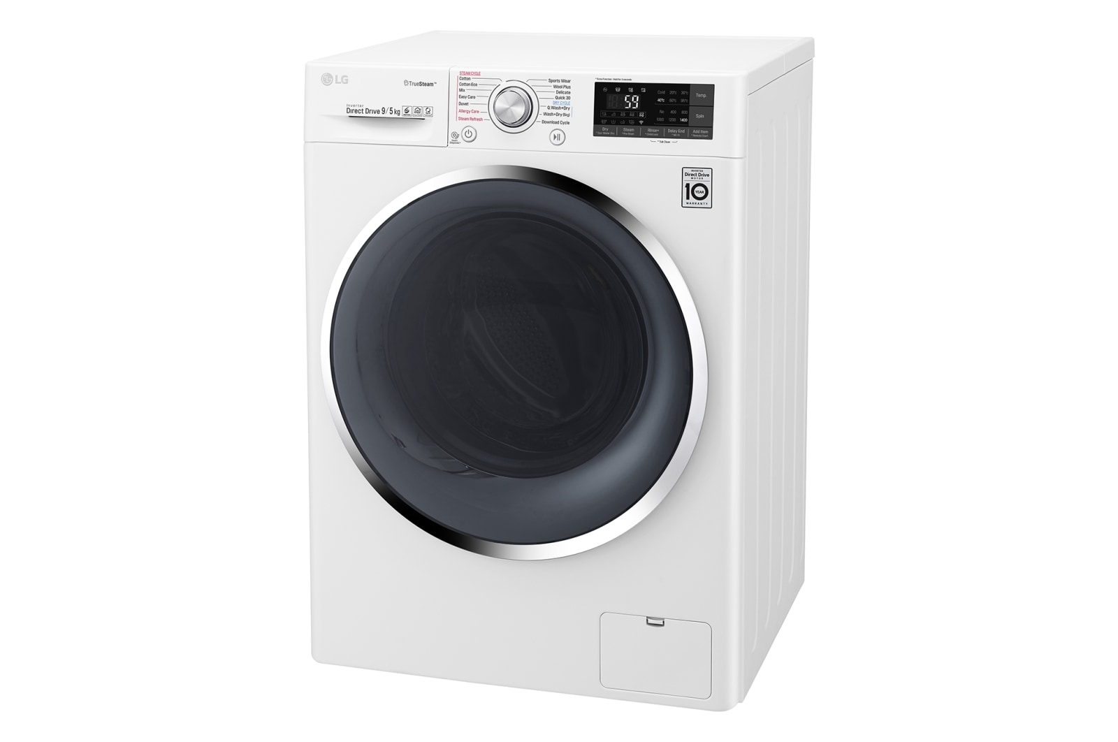 LG 9kg/5kg Front Load Washer Dryer Combo with True Steam®, WTW1409HCW