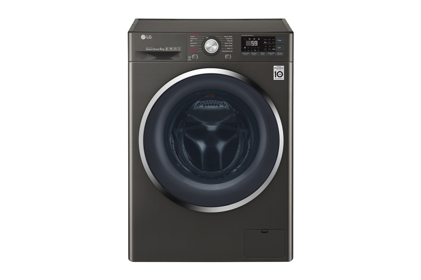 LG 9kg Front Load Washing Machine with Vapour, WTW1409VCB