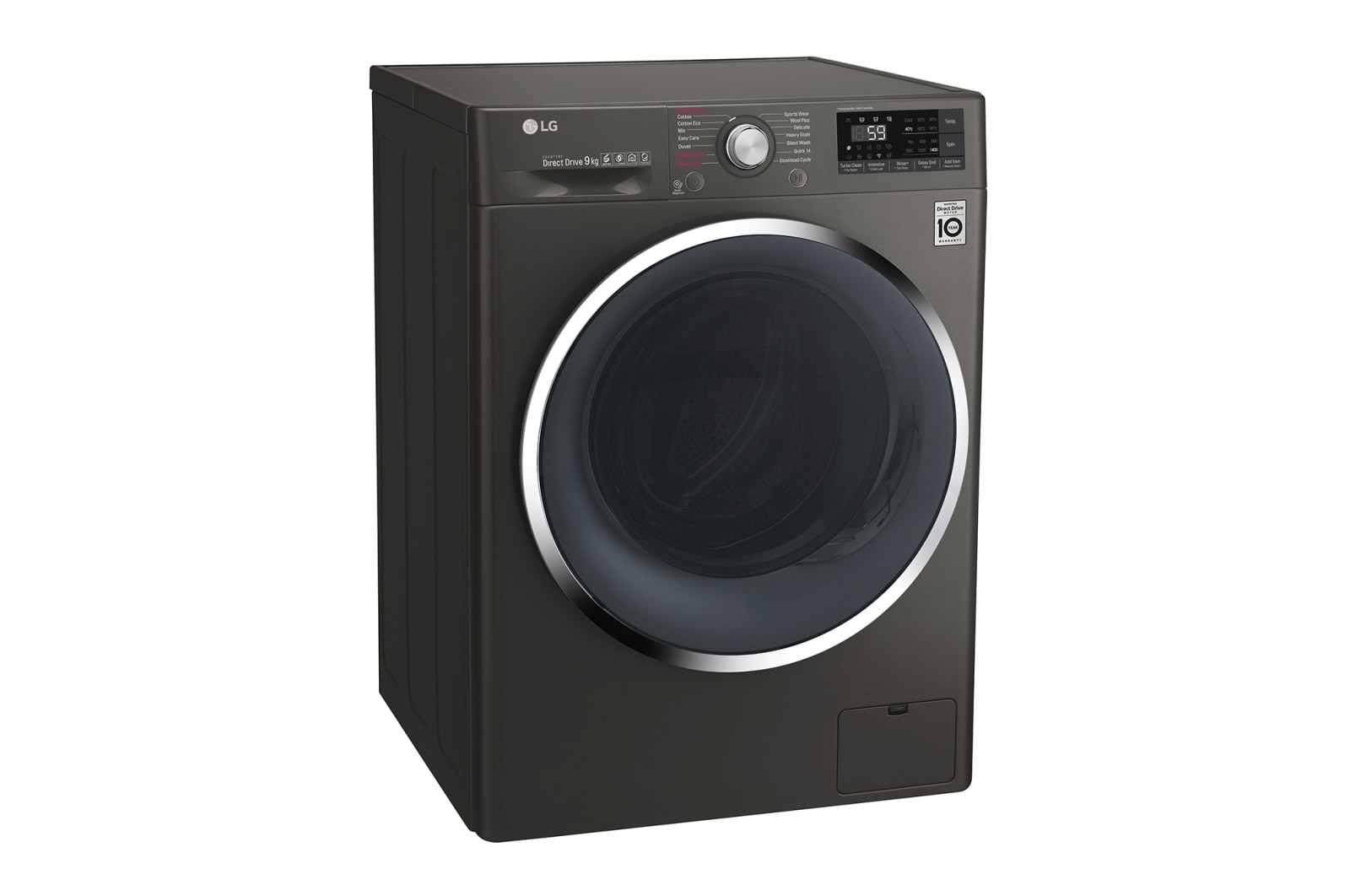 LG 9kg Front Load Washing Machine with Vapour, WTW1409VCB