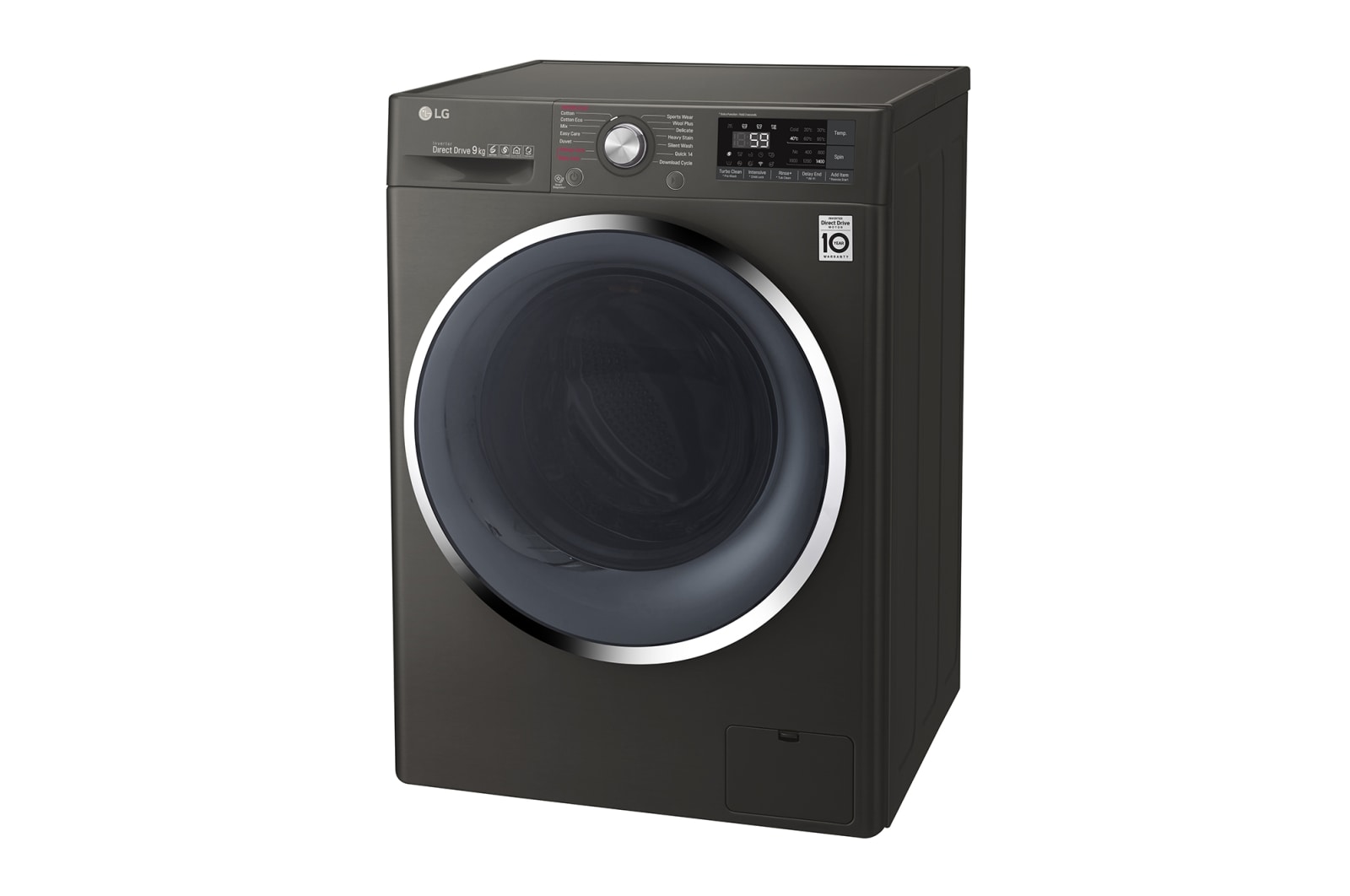 LG 9kg Front Load Washing Machine with Vapour, WTW1409VCB