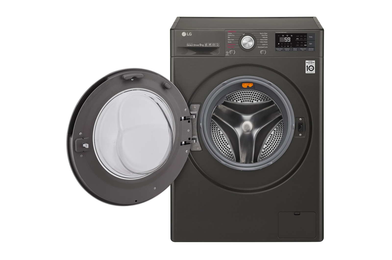 LG 9kg Front Load Washing Machine with Vapour, WTW1409VCB