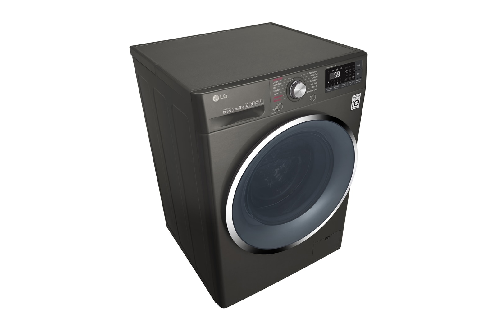 LG 9kg Front Load Washing Machine with Vapour, WTW1409VCB