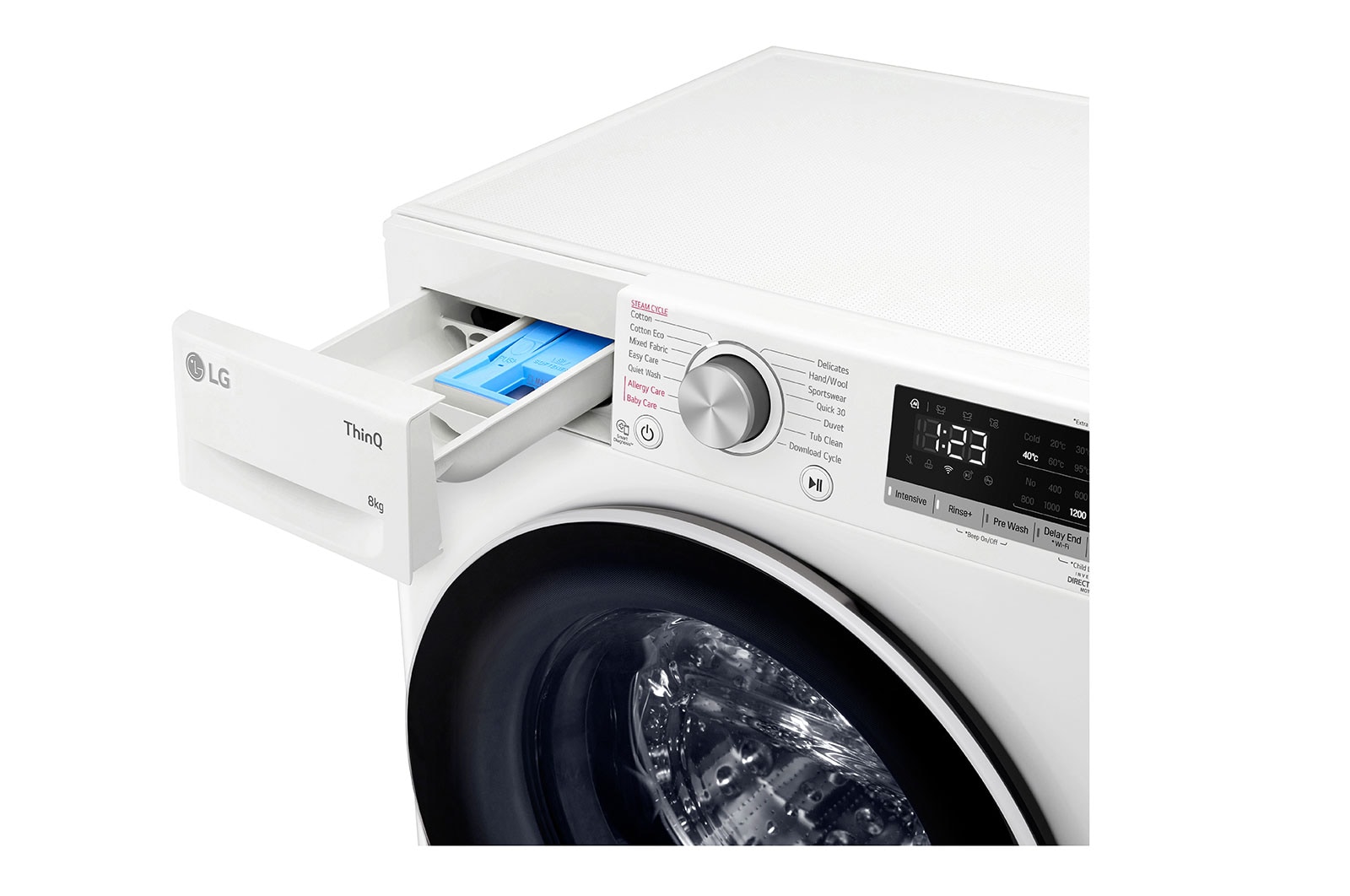 LG 8kg Series 5 Slim Front Load Washing Machine with Steam, WV5-1208W