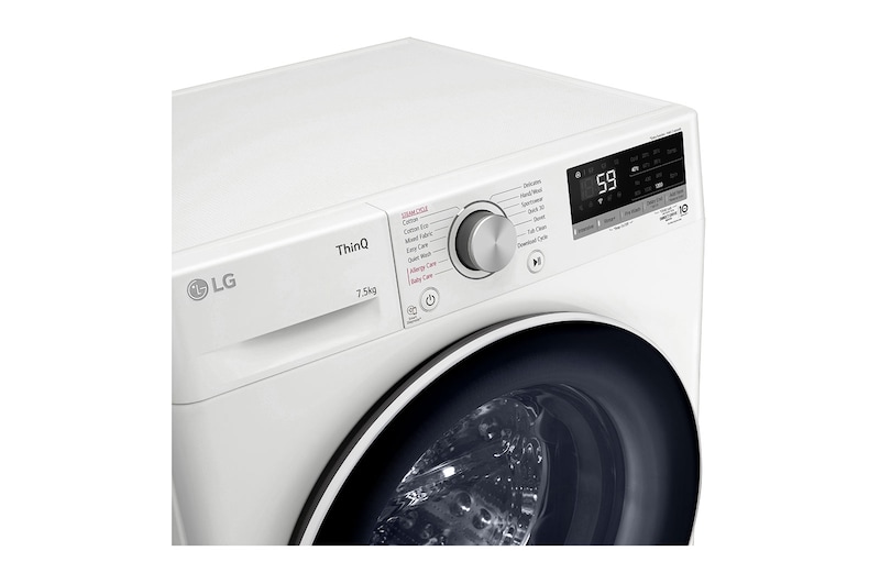 LG 7.5kg Series 5 Front Load Washer - Steam, WV5-1275W