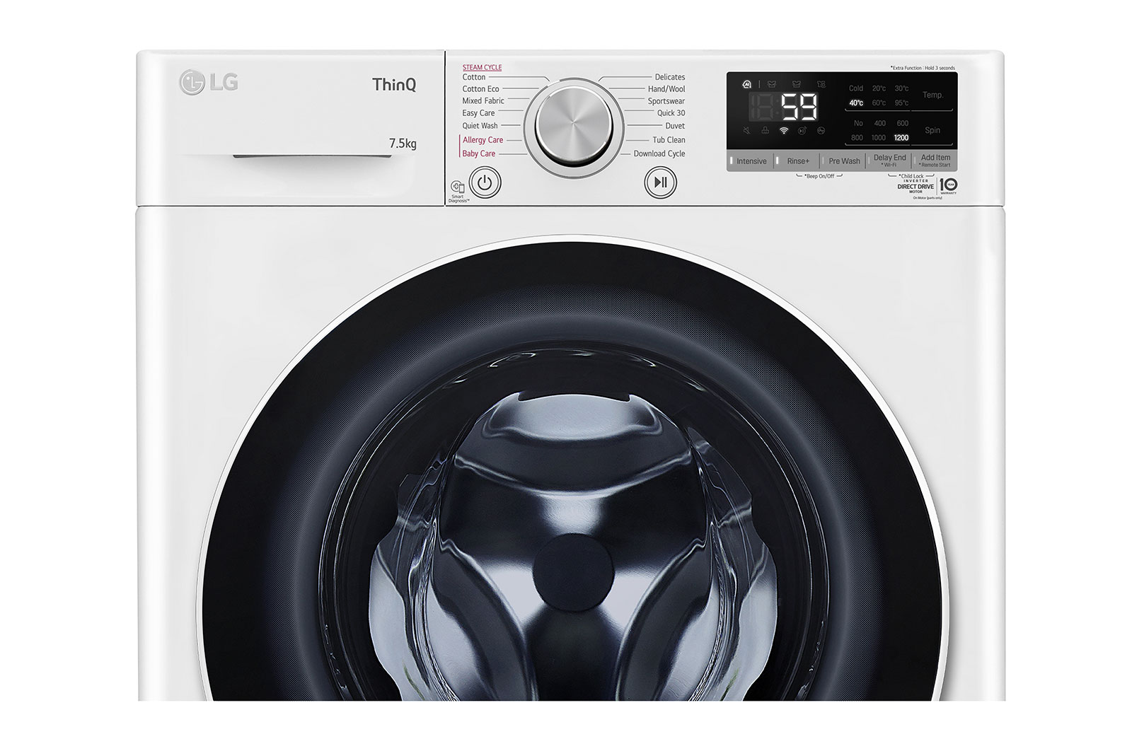 LG 7.5kg Series 5 Front Load Washing Machine with Steam , WV5-1275W