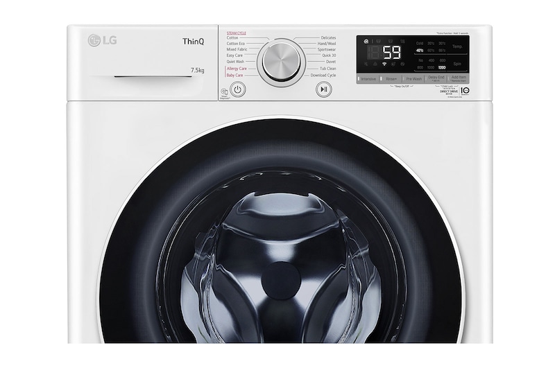 LG 7.5kg Series 5 Front Load Washer - Steam, WV5-1275W
