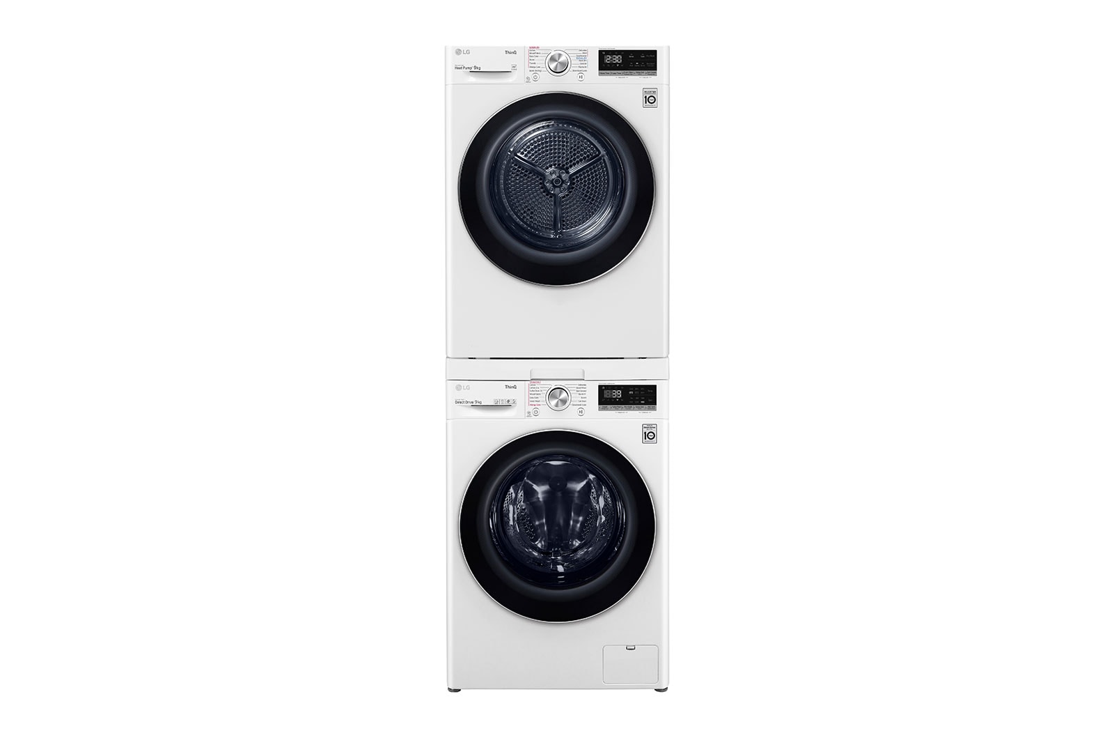 LG 8kg Series 5 Front Load Washing Machine + 8kg Heat Pump Dryer  Stacking Kit Bundle, WV5-1408SW