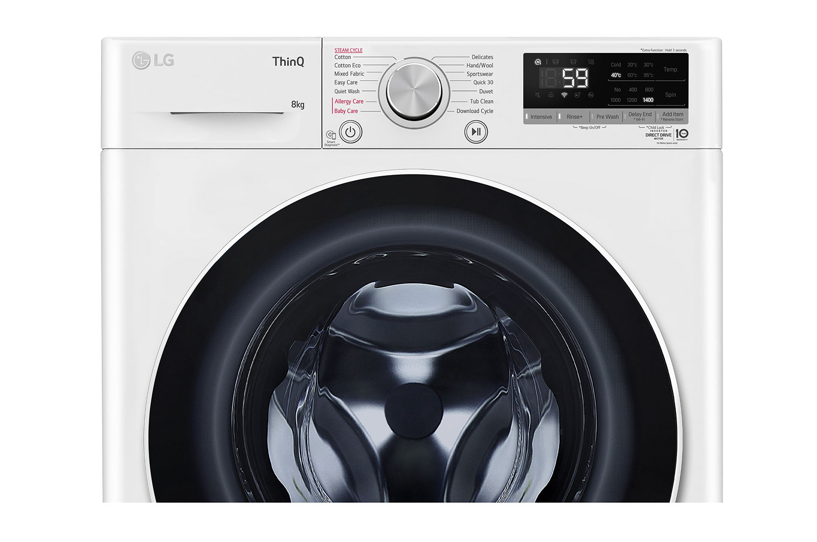 LG 8kg Series 5 Front Load Washing Machine with Steam, WV5-1408W