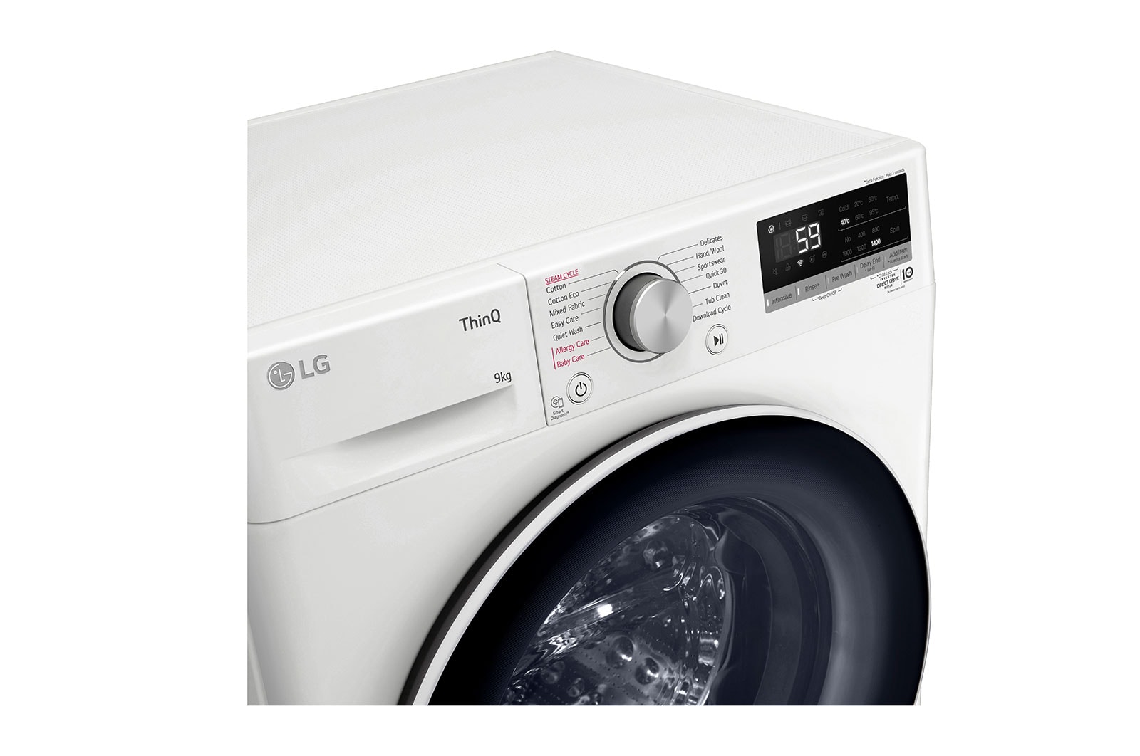 LG 9kg Series 5 Front Load Washing Machine with Steam, WV5-1409W