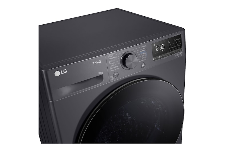 LG 10kg Series 6 Front Load Washing Machine + 10kg Series 5 Heat Pump Dryer Bundle - Grey Finish, WV6-1410SG