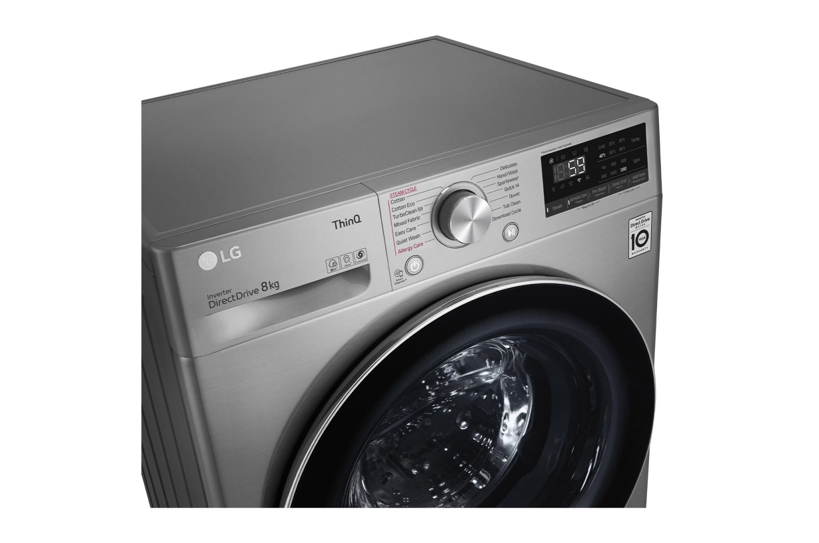 LG 8kg Front Load Washing Machine with Steam+, WV7-1208V