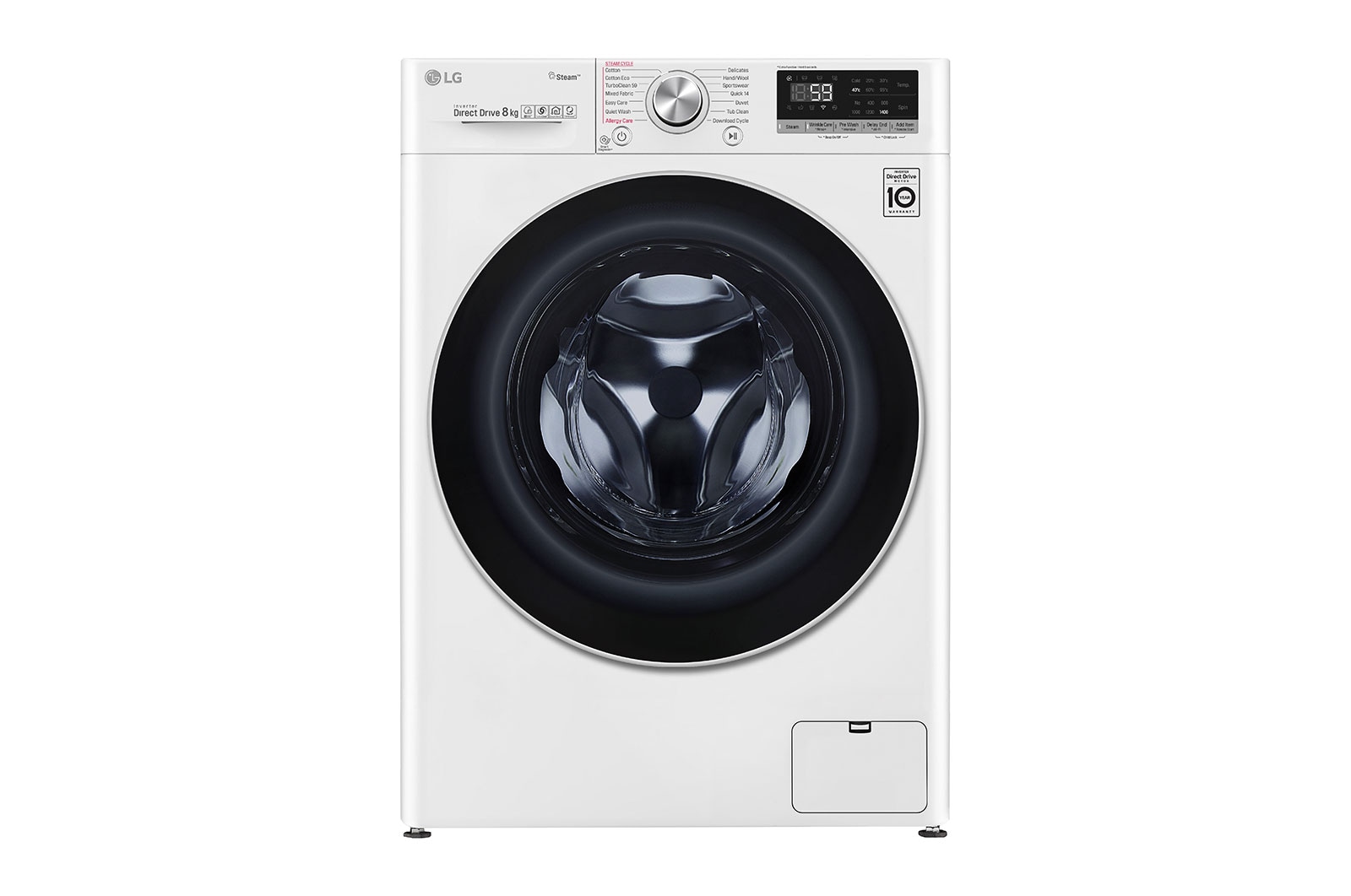 LG 8kg Front Load Washing Machine with Steam+, WV7-1408W