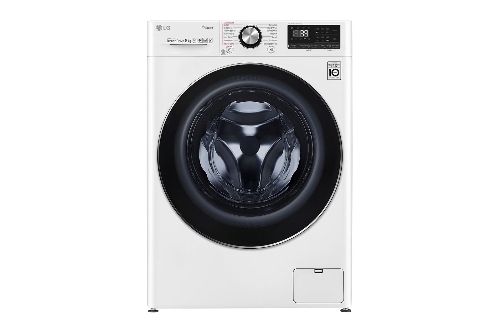 Front view of 8kg Front Load Washing Machine with Steam+ WV9-1408W