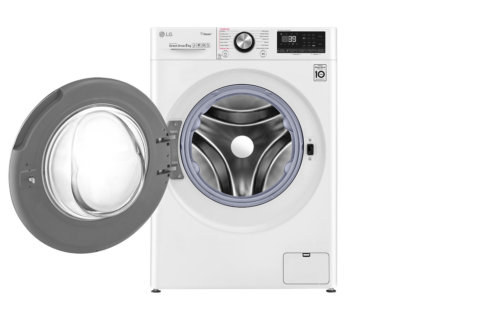 LG 8kg Front Load Washing Machine with Steam+, WV9-1408W