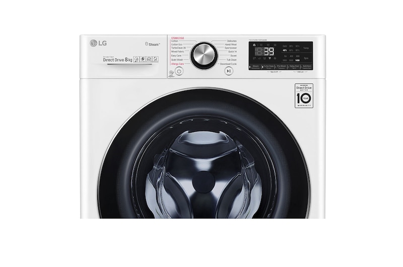 LG 8kg Front Load Washing Machine with Steam+, WV9-1408W