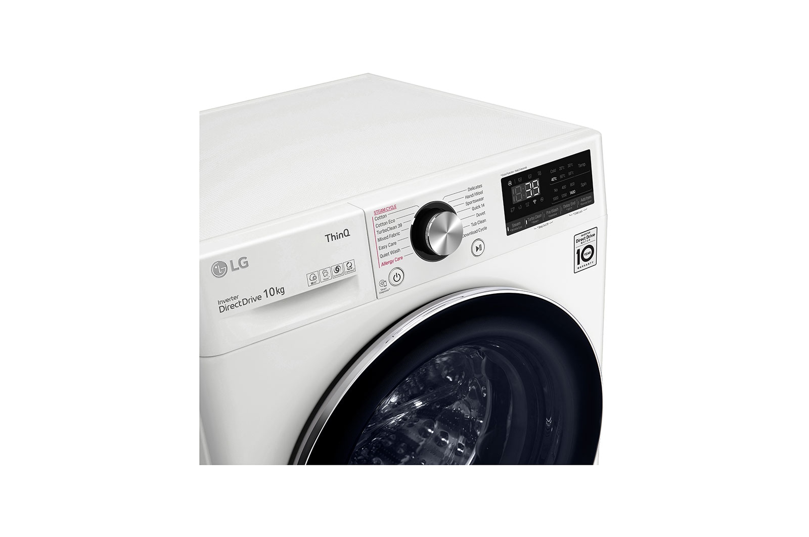 LG 10kg Series 9 Front Load Washer - Steam+, WV9-1410W