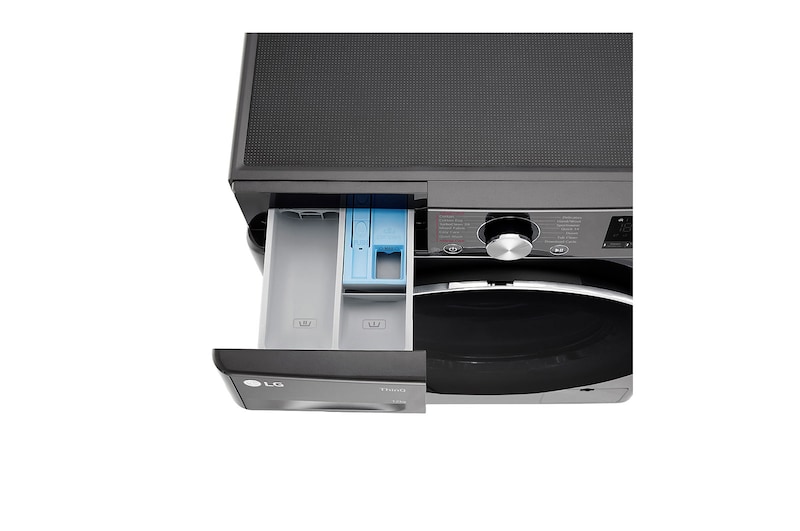 LG 12kg Series 9 Front Load Washing Machine + 9kg Heat Pump Dryer Stacking Kit Bundle, WV9-1412SB