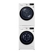 LG 12kg Series 9 Front Load Washing Machine + 9kg Heat Pump Dryer Stacking Kit Bundle, WV9-1412SW