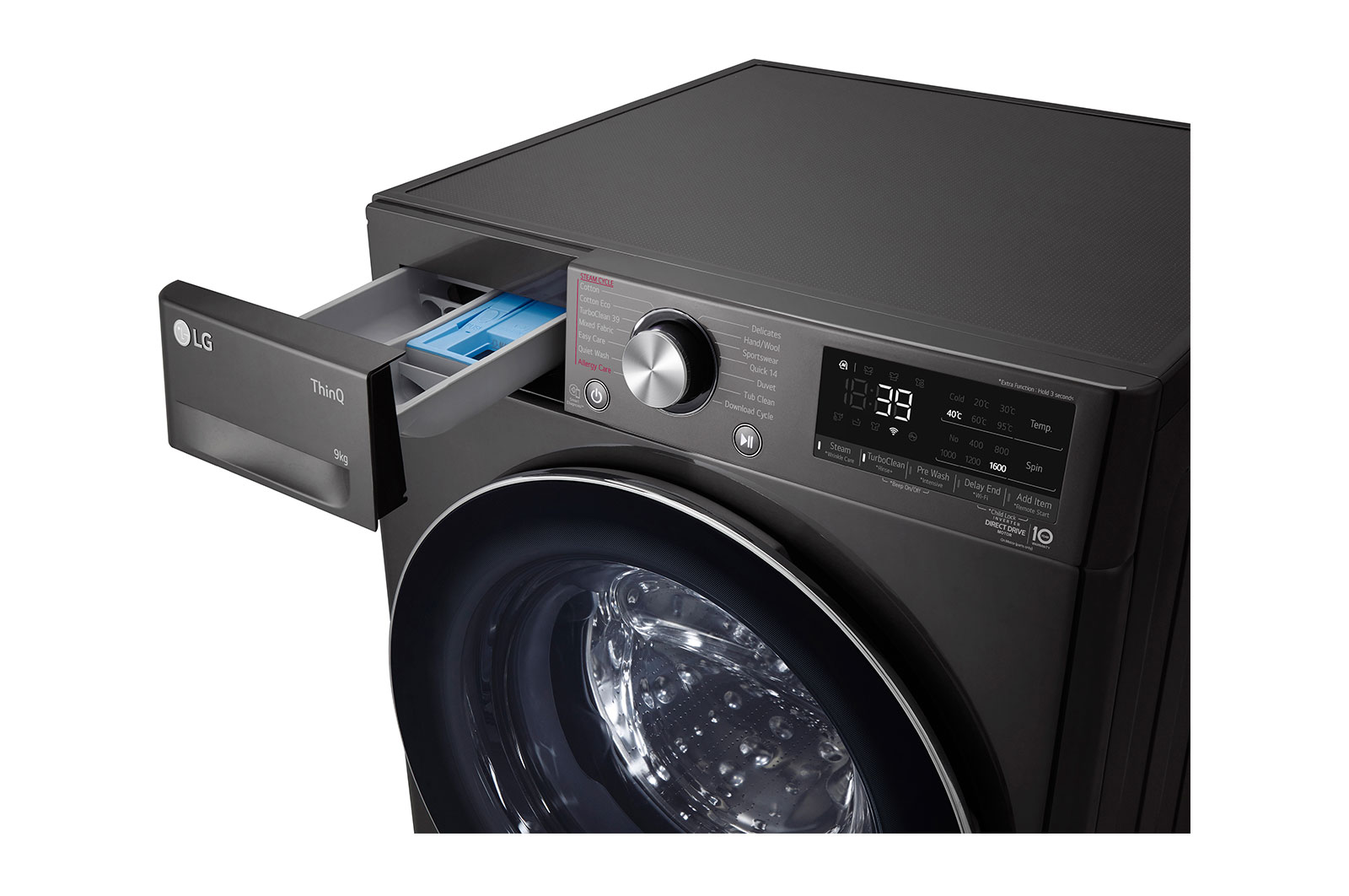 LG 9kg Series 9 Front Load Washer - 5 Star, WV9-1609B