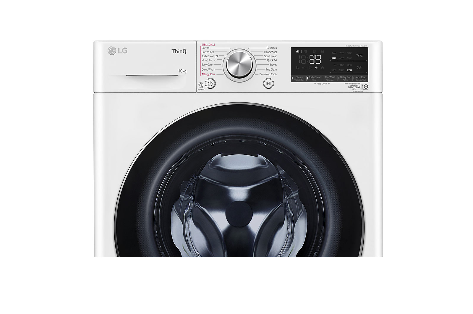 LG 10kg Series 9 Front Load Washing Machine with 5 Star Water & Energy Rating , WV9-1610W