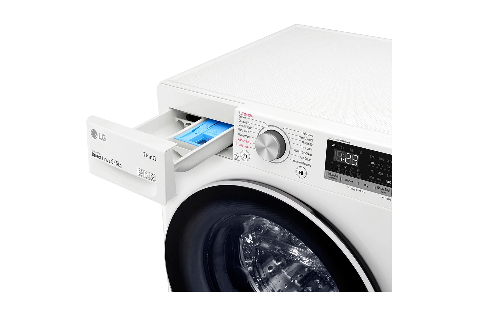 LG 9kg/5kg Series 5 Washer Dryer Combo - Steam, WVC5-1409W