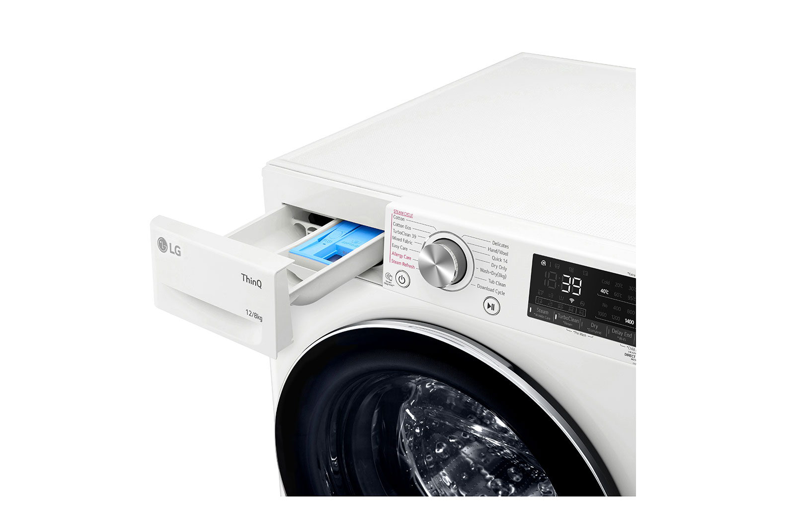 LG 12/8kg Series 9 Washer Dryer Combo - Steam, WVC9-1412W