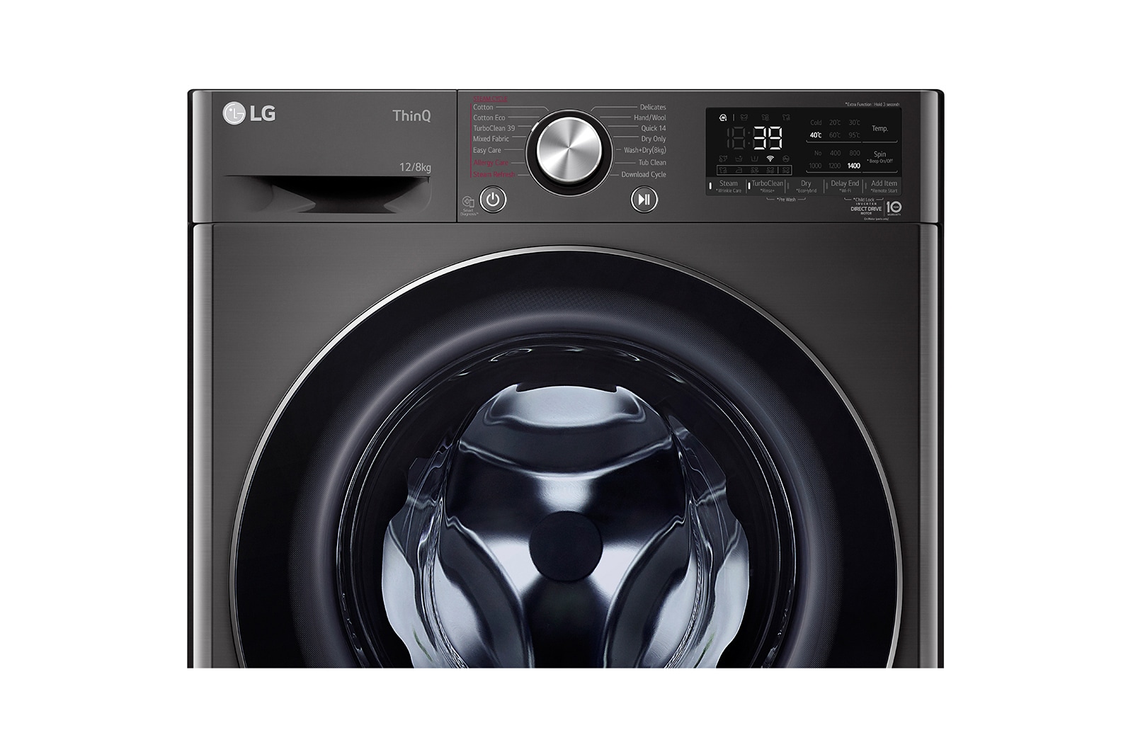 LG 12/8kg Series 9 Washer Dryer Combo - Steam, WVC9-1412B