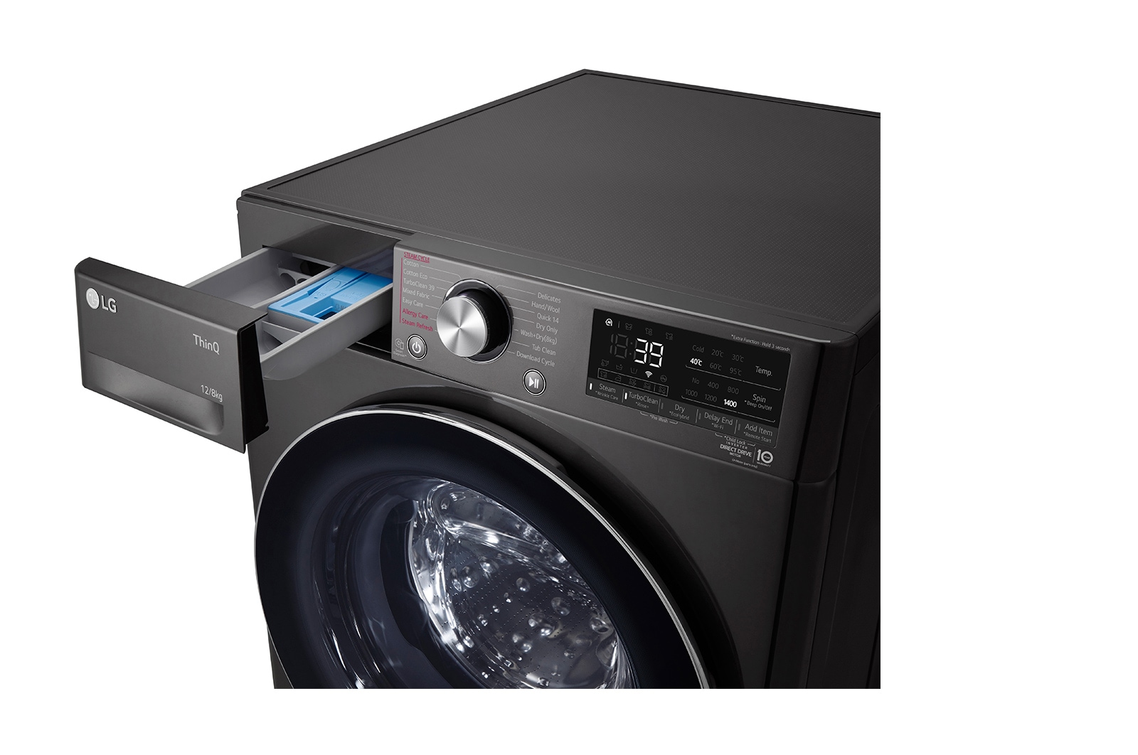 LG 12/8kg Series 9 Washer Dryer Combo - Steam, WVC9-1412B