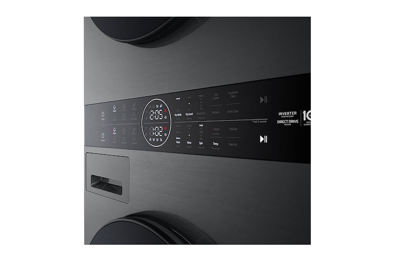 LG 12/9kg WashTower™ Stacked Washer Dryer Black, WWT-1209B