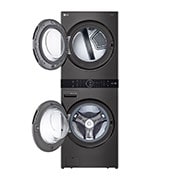 LG 17kg WashTower™ All-In-One Stacked Washer Dryer in Black Steel, WWT-1710B