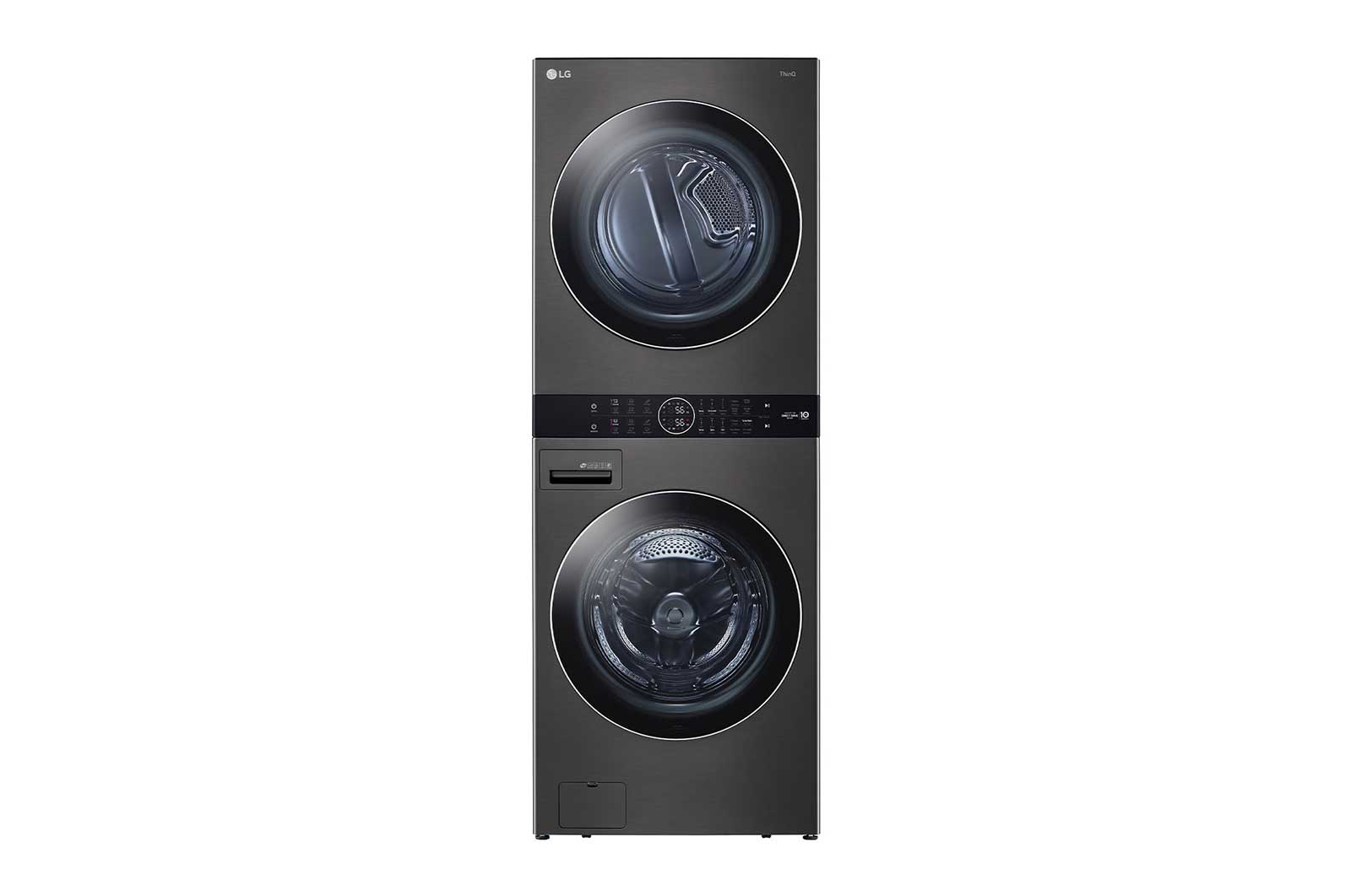 LG 17kg WashTower™ All-In-One Stacked Washer Dryer in Black Steel, WWT-1710B
