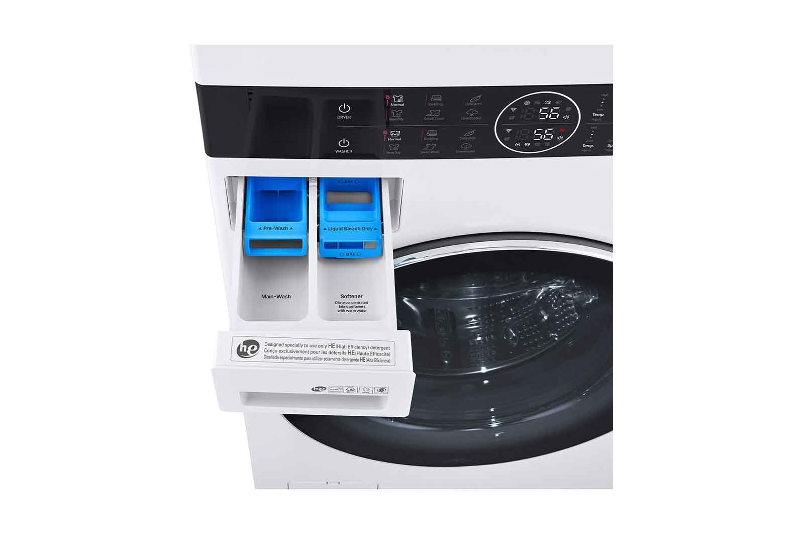 LG 17kg WashTower™ Stacked Washer Dryer White, WWT-1710W