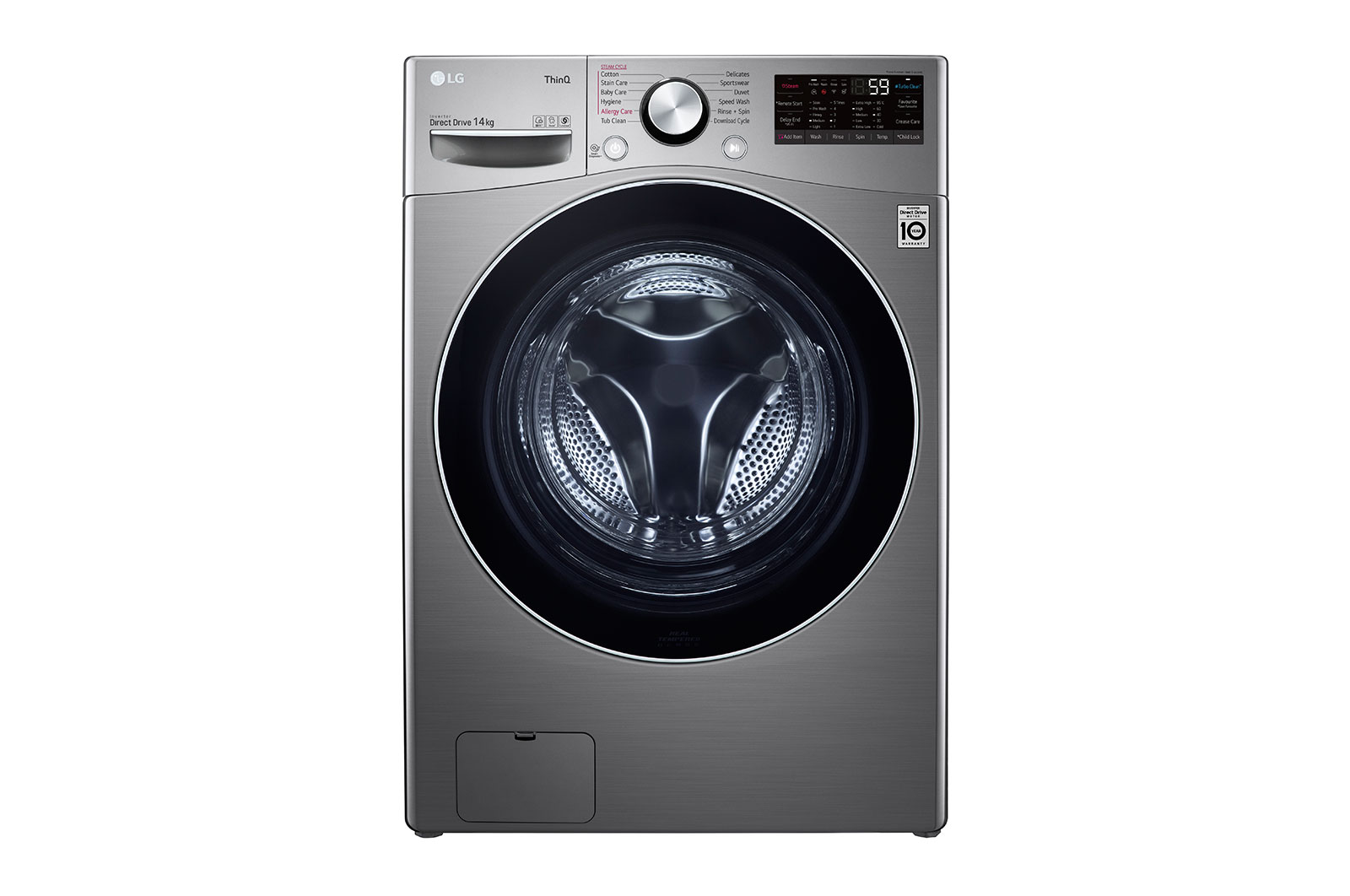 LG 14kg Front Load Washing Machine with  Steam+  and Turbo Clean®, WXL-1014E