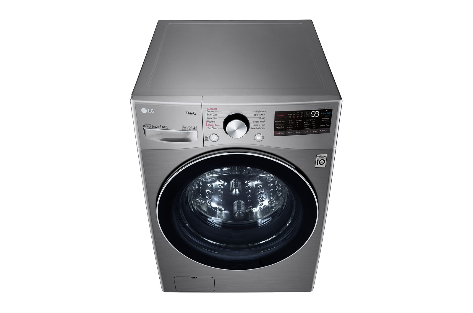 LG 14kg Front Load Washing Machine with  Steam+  and Turbo Clean®, WXL-1014E