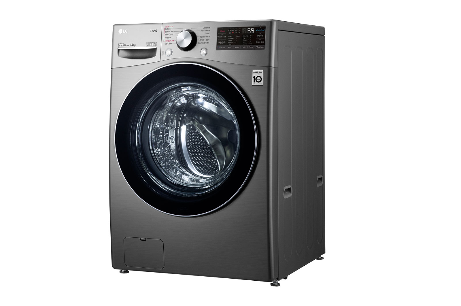 LG 14kg Front Load Washing Machine with  Steam+  and Turbo Clean®, WXL-1014E