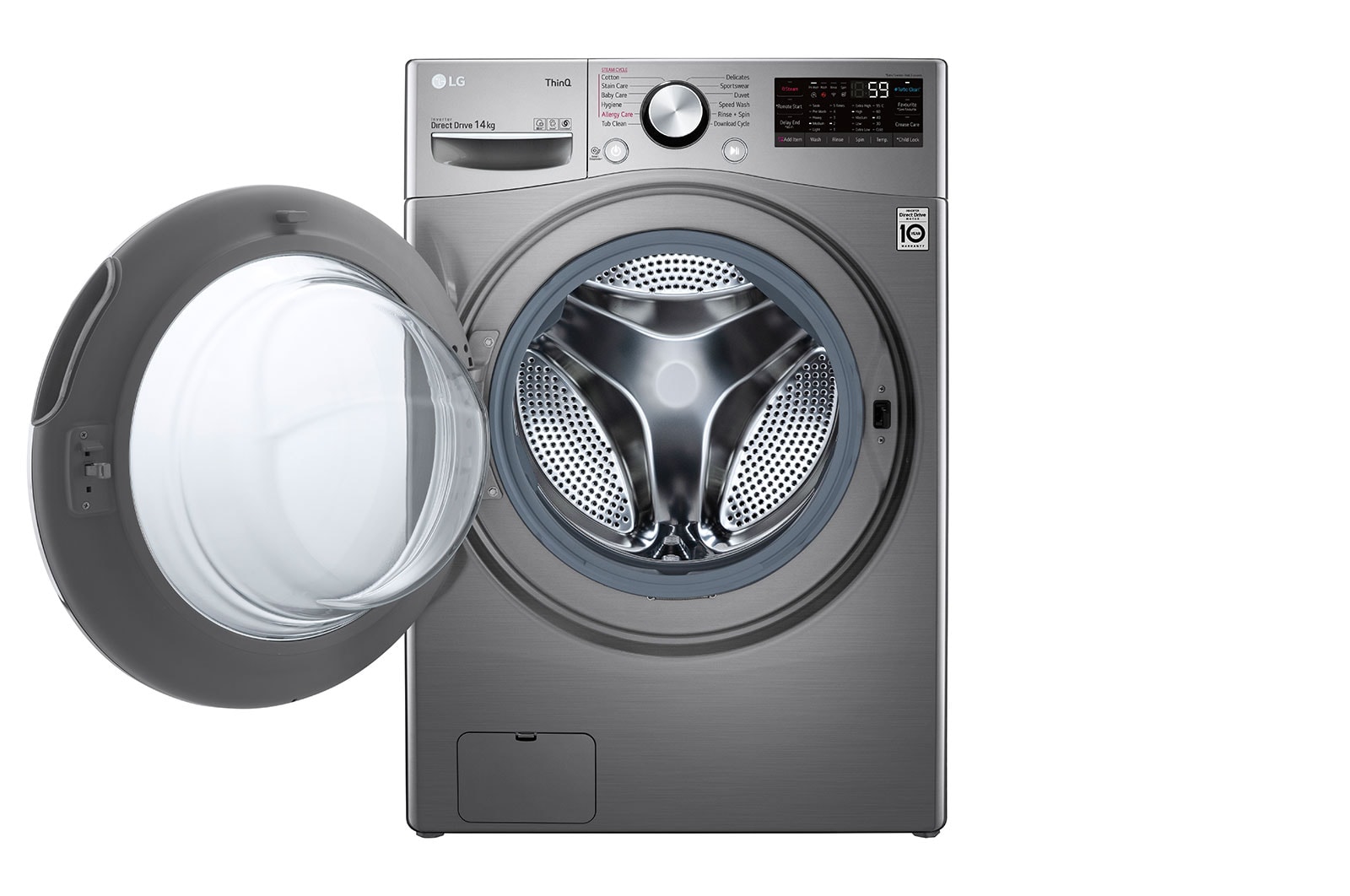 LG 14kg Front Load Washing Machine with  Steam+  and Turbo Clean®, WXL-1014E